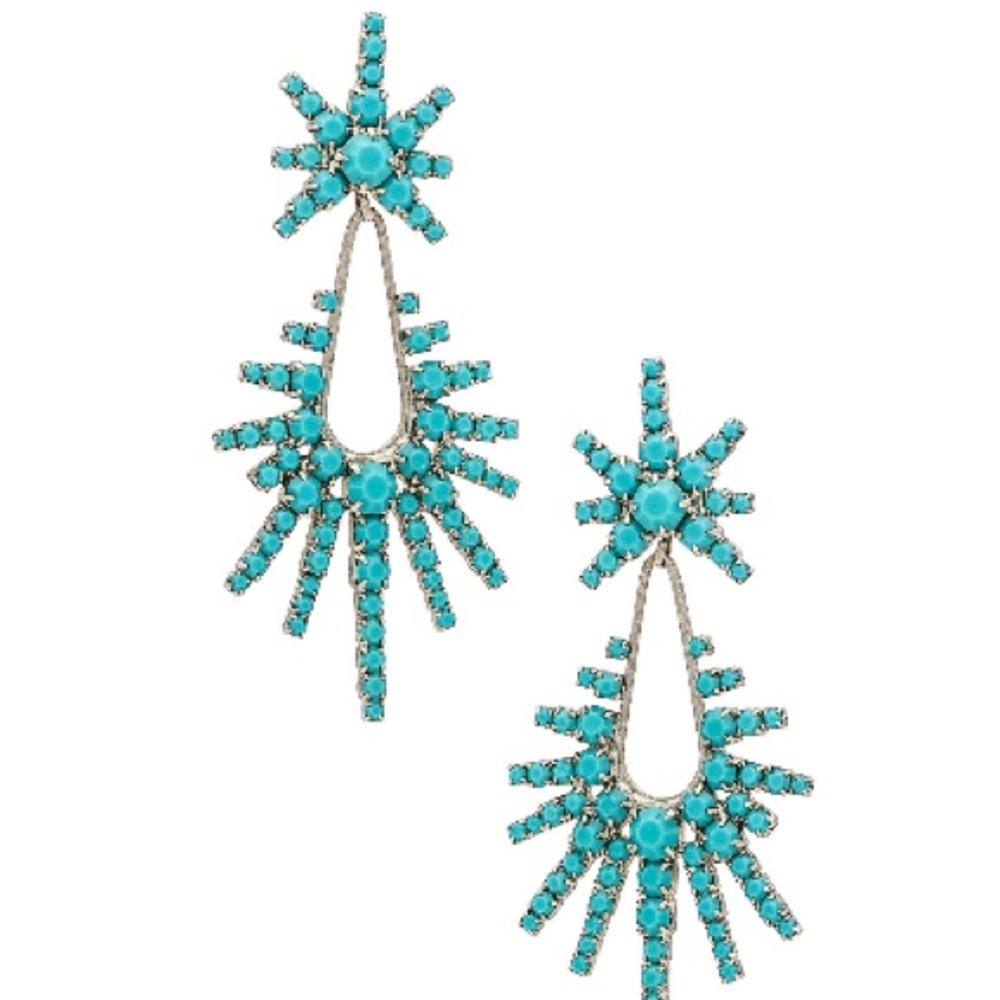 Turquoise Starburst Earrings